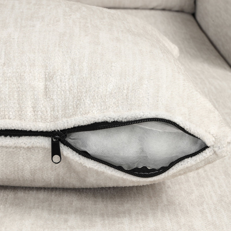 Contemporary U - Shaped Sectional Sofa With Movable Storage Ottoman