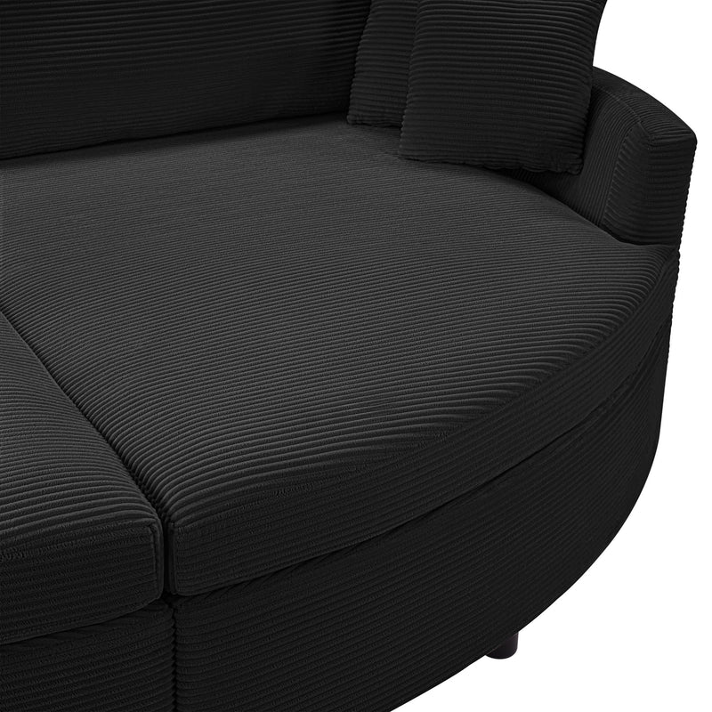 Oversized Double Chaise Lounge Sofa With USB Ports