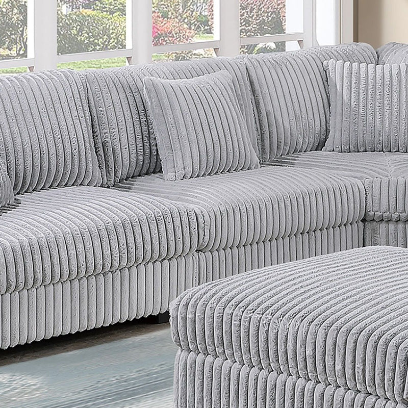 Contemporary Style Modular Sectional Sofa Set With USB, Cup Holder
