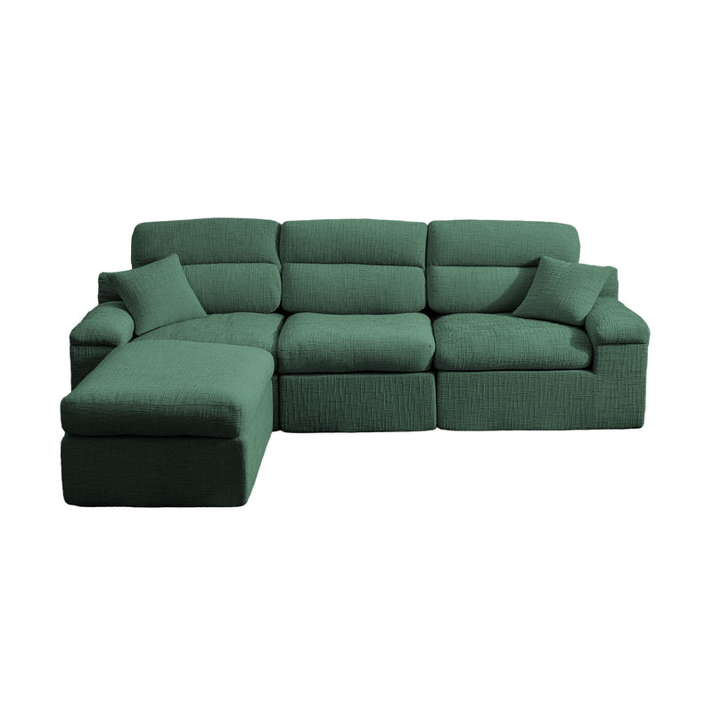 Corner Chaise Sofa With High Backrest