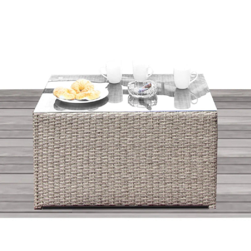 Outdoor Sectional Set With Cushions, Reversible Modular Design, Weather Resistant - Gray Mix