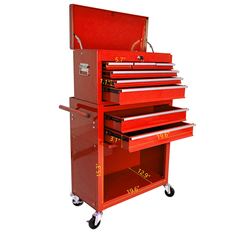 High Capacity Rolling Tool Chest With Wheels And Drawers, Storage Cabinet