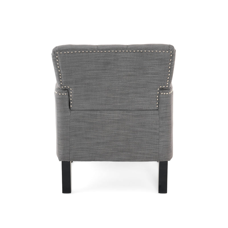 Harrison - Tufted Club Chair With Button Tufted Back And Birch Wood Legs