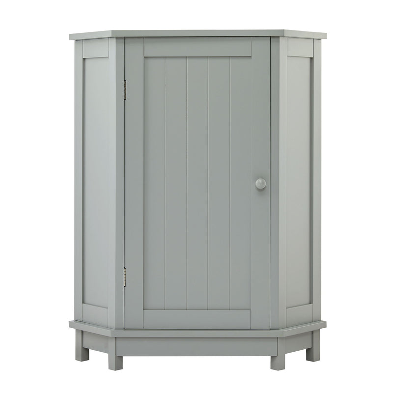 Bathroom Cabinet Triangle Corner Storage Cabinet With Adjustable Shelf Modern Style