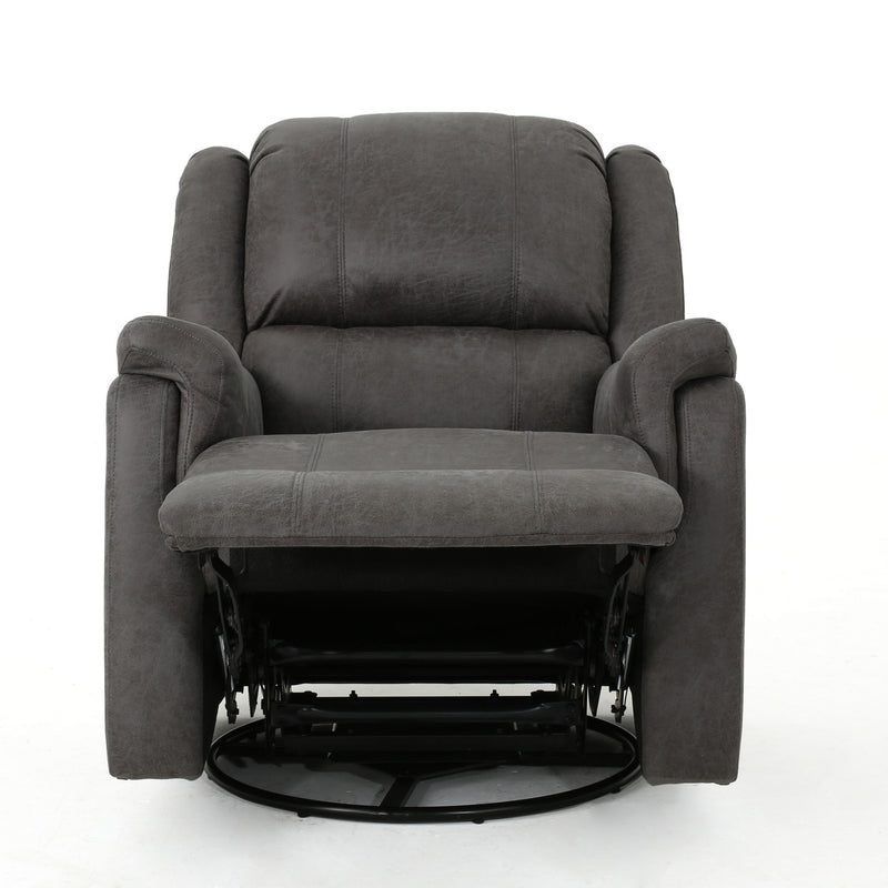 Contemporary Glider Recliner With Swivel Function
