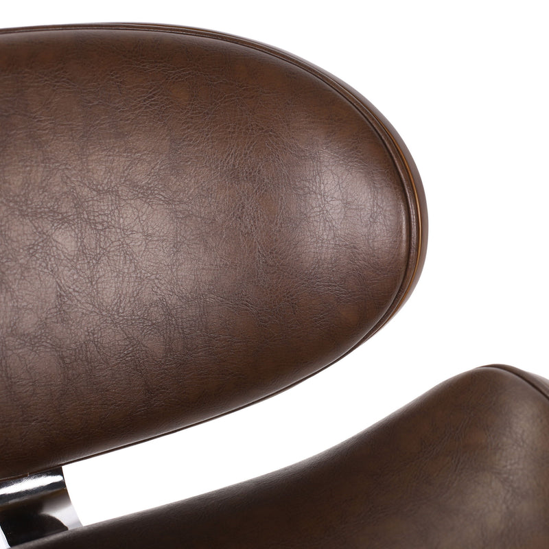Lumos - Mid Century Modern Upholstered Swivel Barstool
