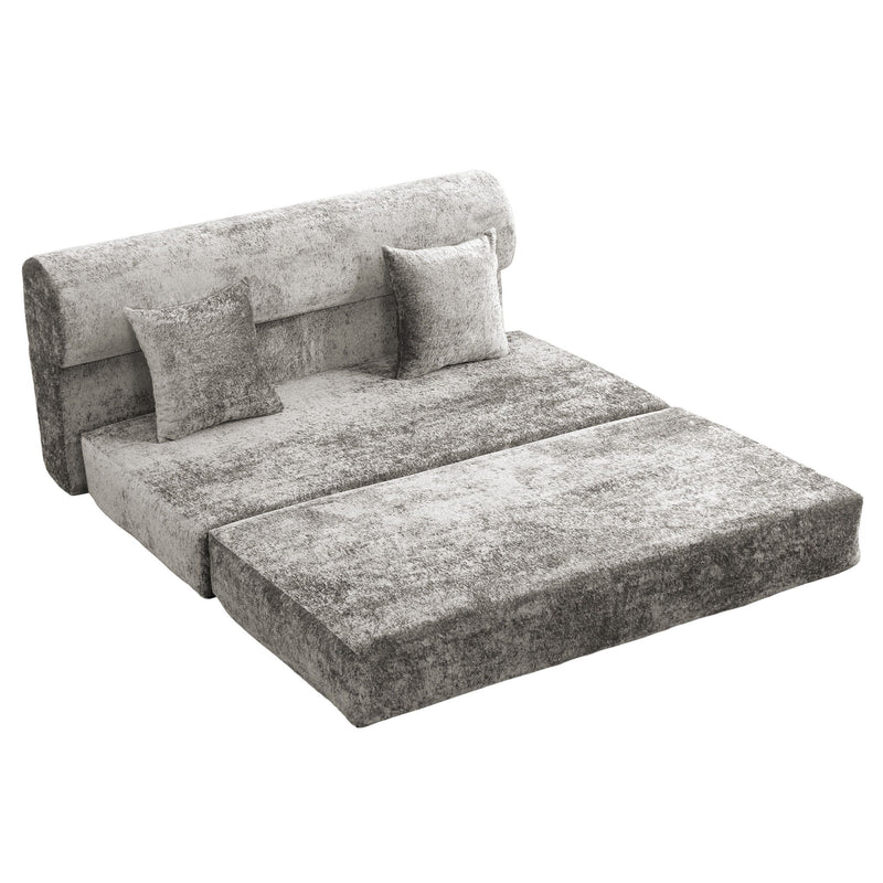 Convertible Design Sofa Bed, 2 Seater Fold Out Floor Couch