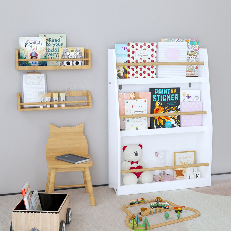 3 Tier Book Shelf, Compact Storage For Bedrooms