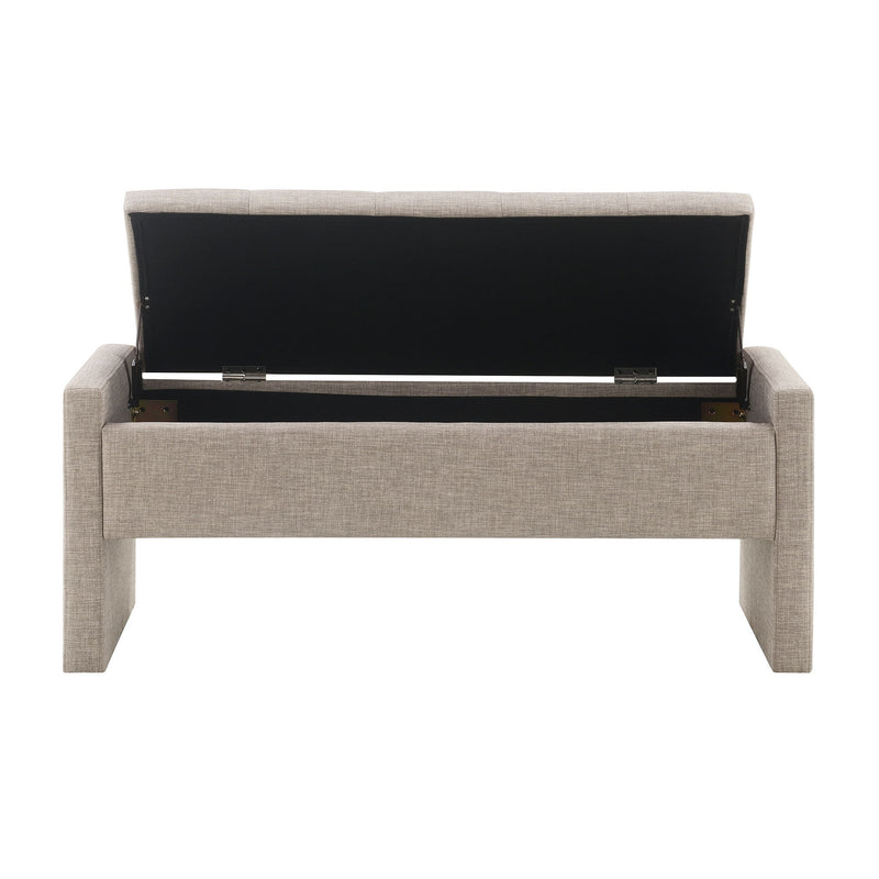 Modern Upholstered Large Bed End Bench With Storage