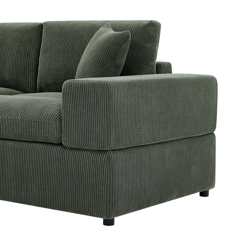 Upholstered Symmetrical Modular Sectional With 6 Seating