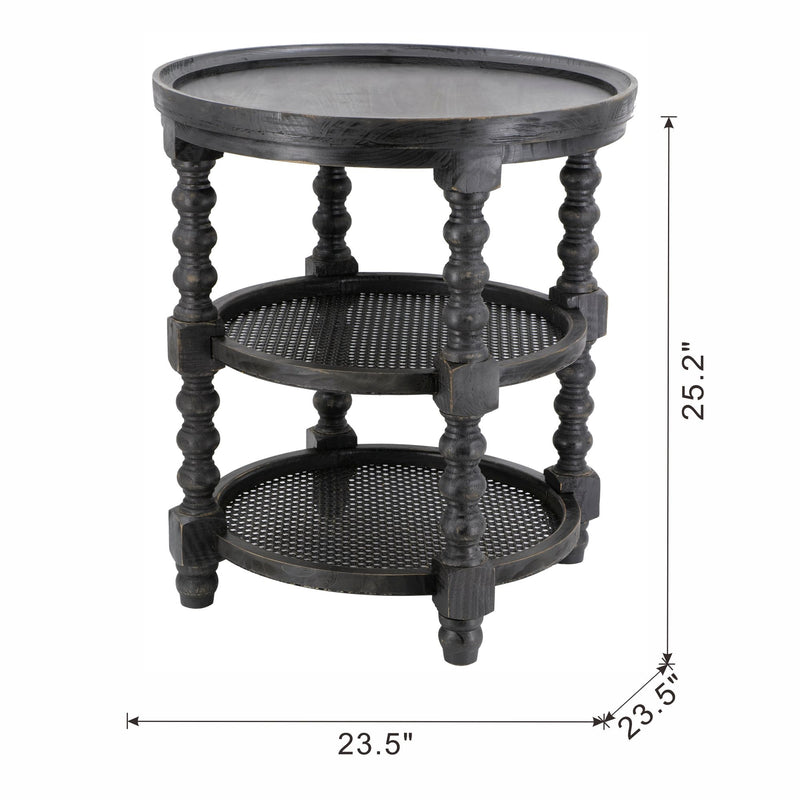 Round 3 Tiered Side Tabel, End Tabel For Lving Room Bedroom Entryway