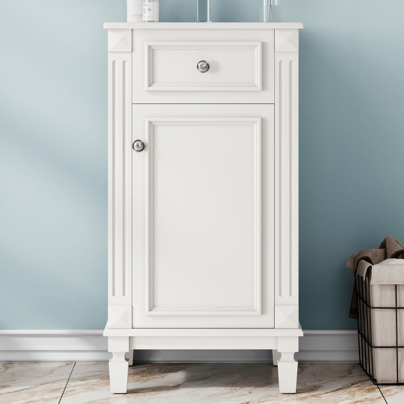 Bathroom Vanity With Sink, Soft-Closing Door, Adjustable Shelf