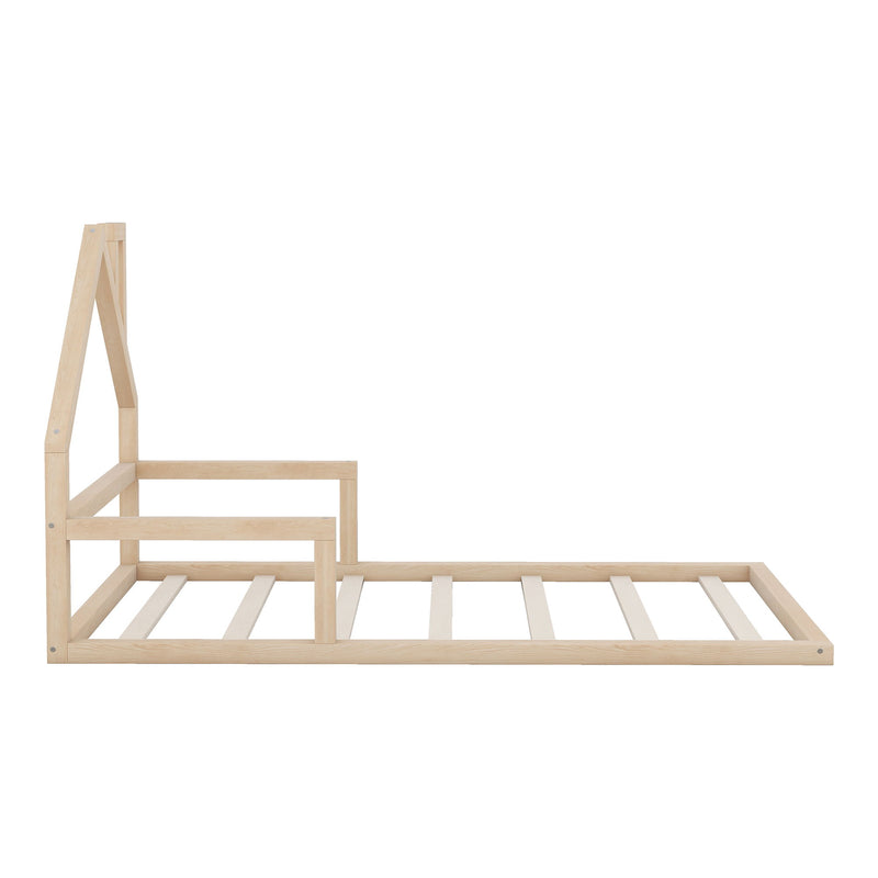 Floor Bed With House Shaped Headboard