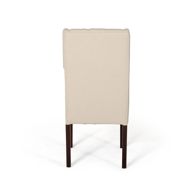Sophisticated Tufted Dining Chair With High Back Design