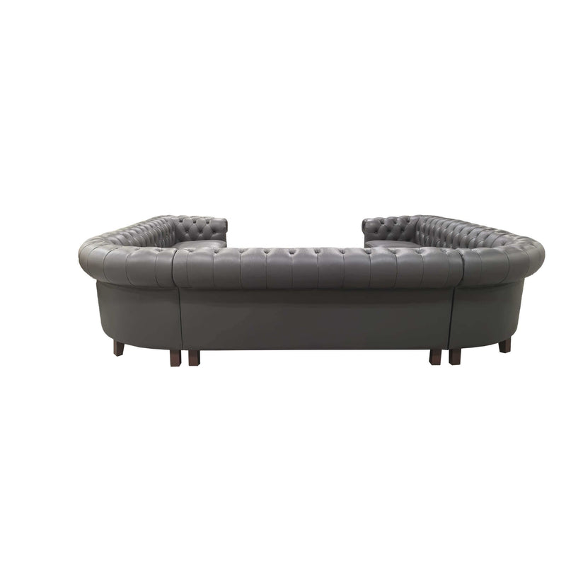 U - Shape Sectional - Blue Gray