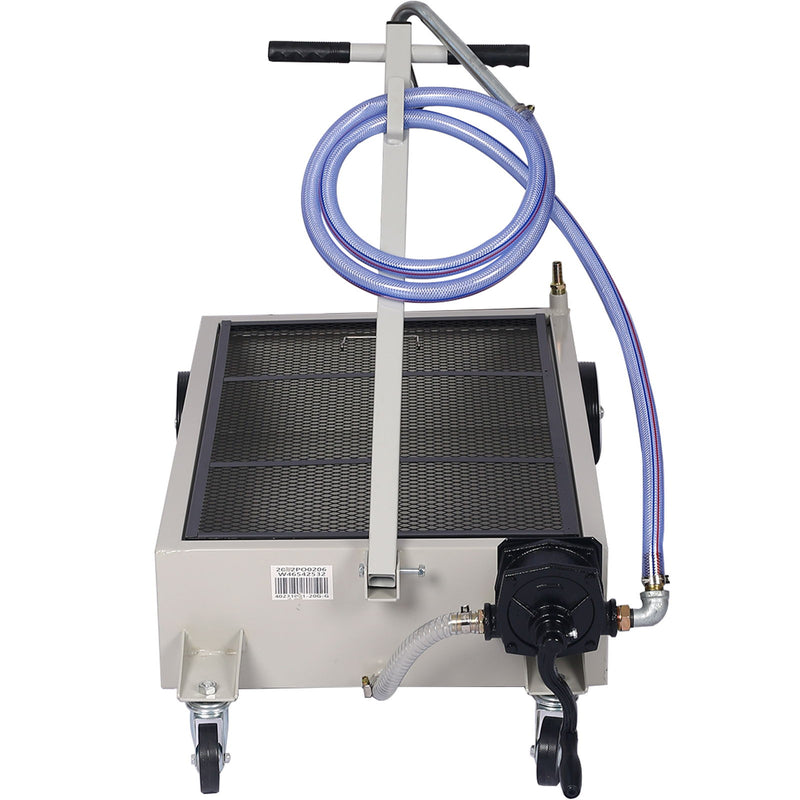 Heavy Duty 20 Gallon Low Profile Oil Drain With Pump Polypropylene - Gray