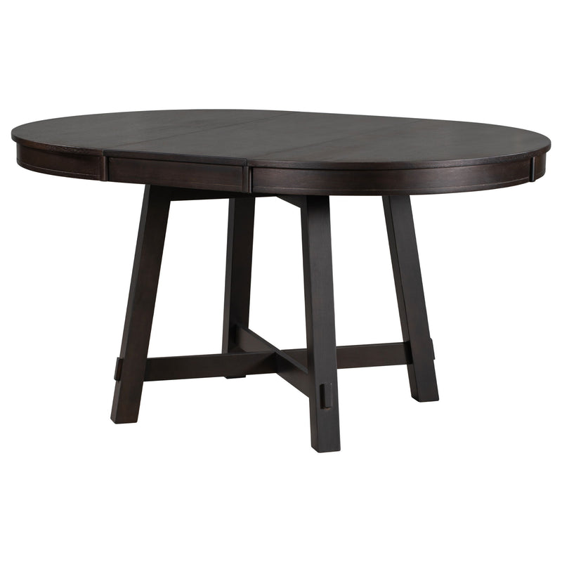 Gia - Round Extendable Dining Table With 16" Leaf Wood