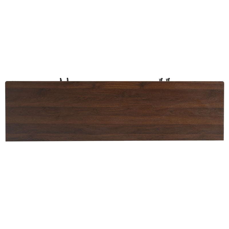 4 Door TV Cabinet, 2 Storage Spaces, Adjustable Shelves