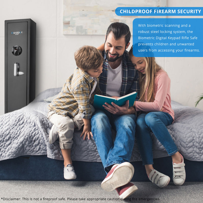 4.33 Cu Ft Biometric Keypad Rifle Safe - Black