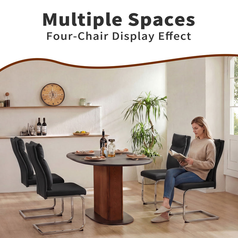 Modern Dining Chair SetWith Soft Cushion Backrest (2 Pieces)