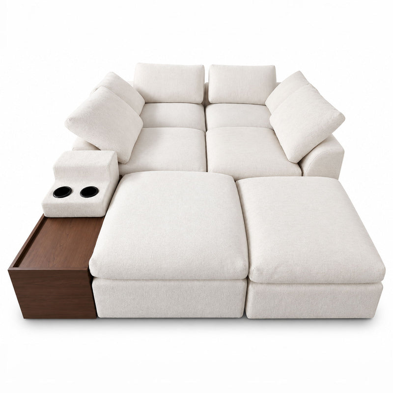 Modular Cloud Couch With Storage Console