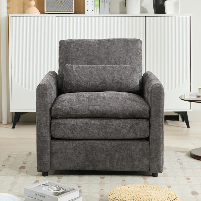 Cozy Upholstered Cushion Armchair For Living Room