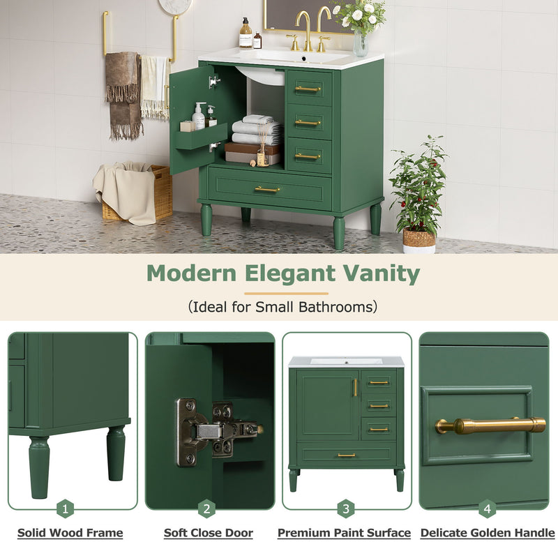 Traditional Bathroom Vanity Set With Soft Close Doors