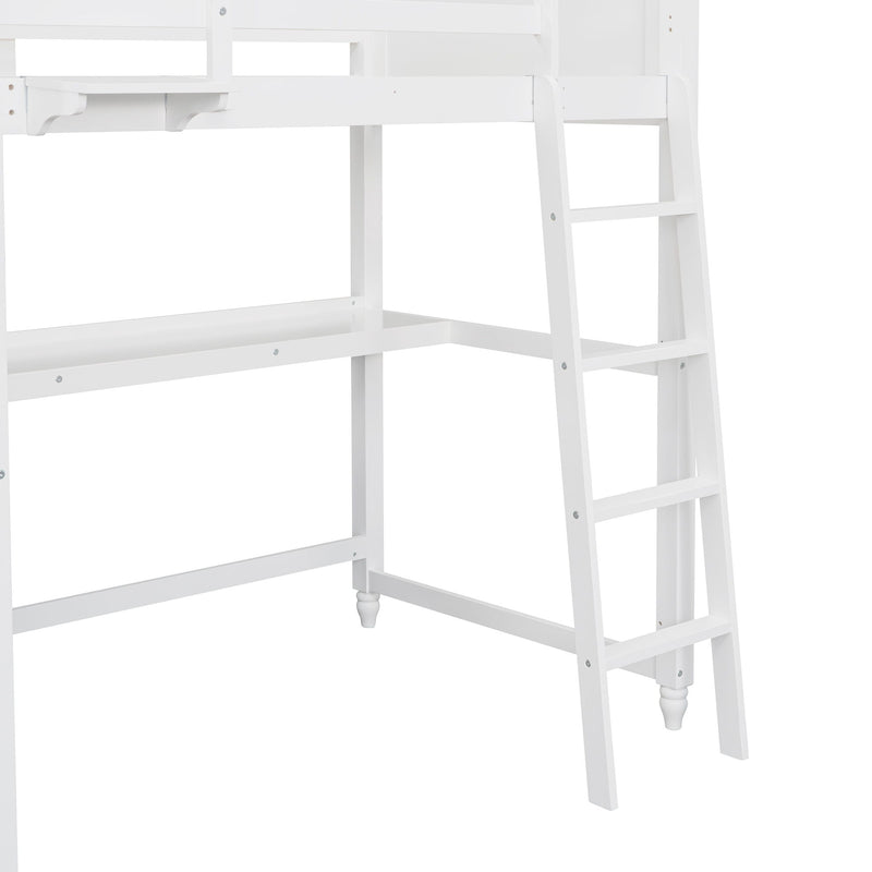 Loft Bed With Drawers With Desk And Shelves