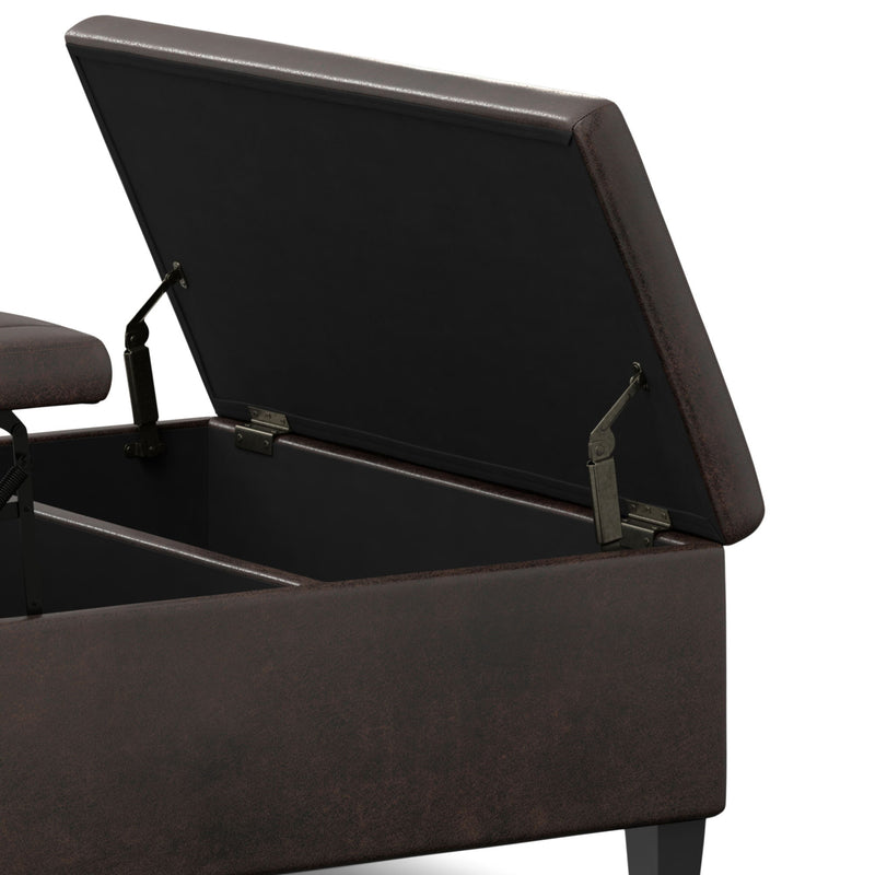 Ellis - Upholstered Coffee Table Storage Ottoman