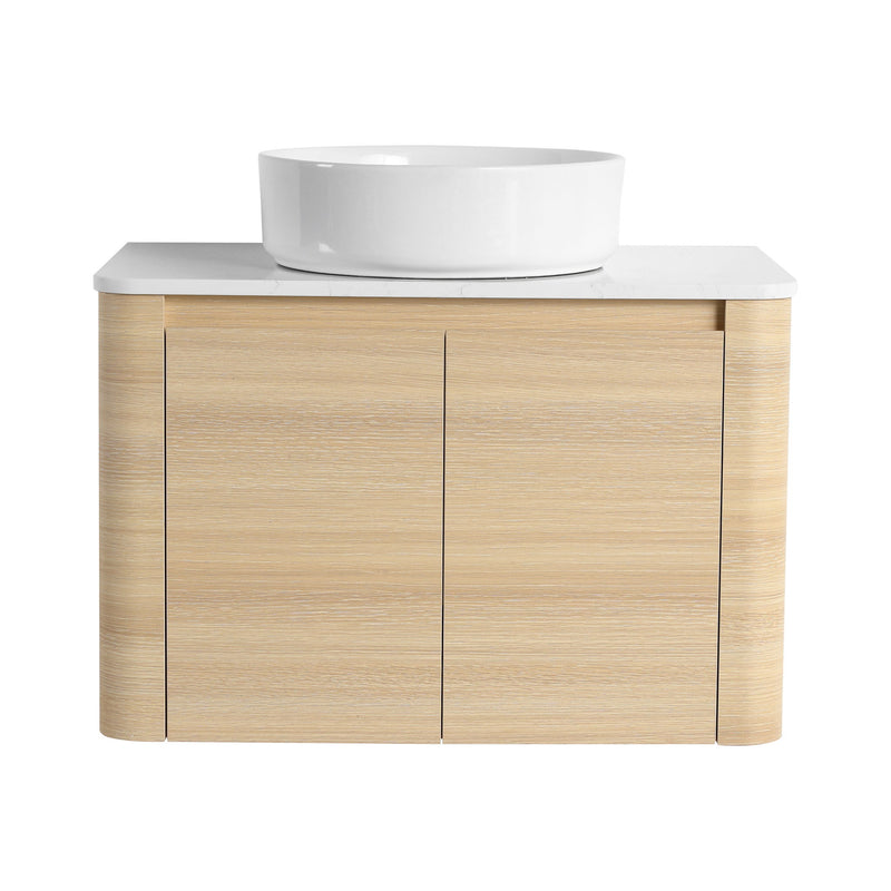 Mounted Bathroom Vanity With Art Sink & 2 Soft Close Doors