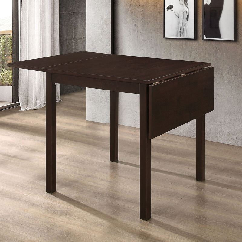 Dining Table With Drop Extension Leaf Table With Foldable Ends For Compact Spaces - Brown