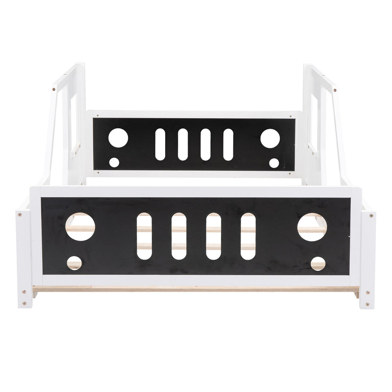 Classic Car Shaped Platform Bed With Wheels