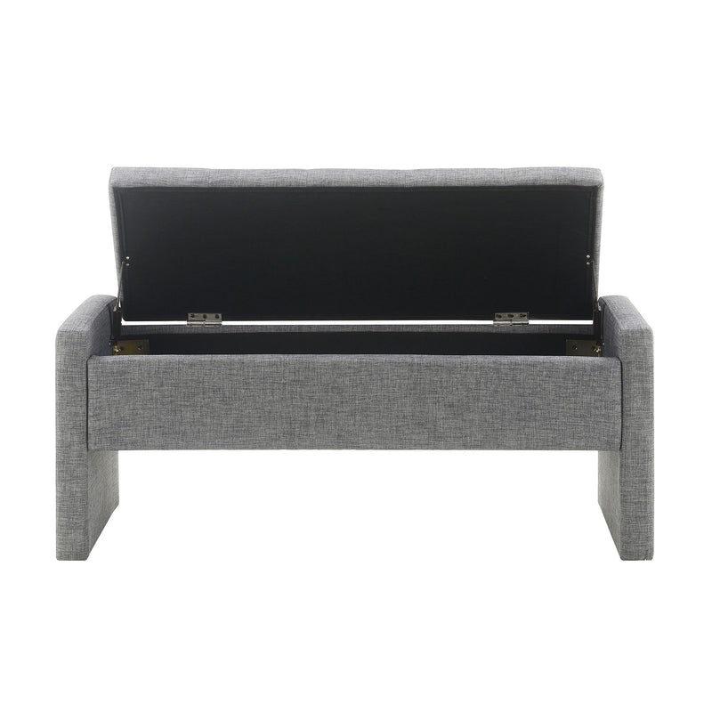 Modern Upholstered Large Bed End Bench With Storage