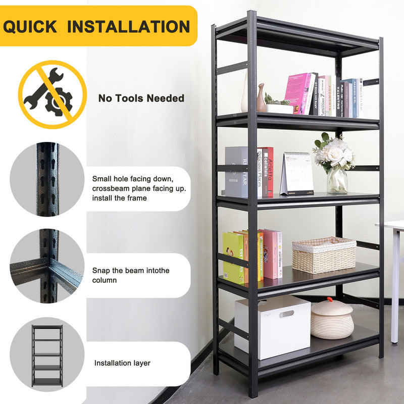 5 Tier Heavy Duty Shelving Unit Adjustable Shelving