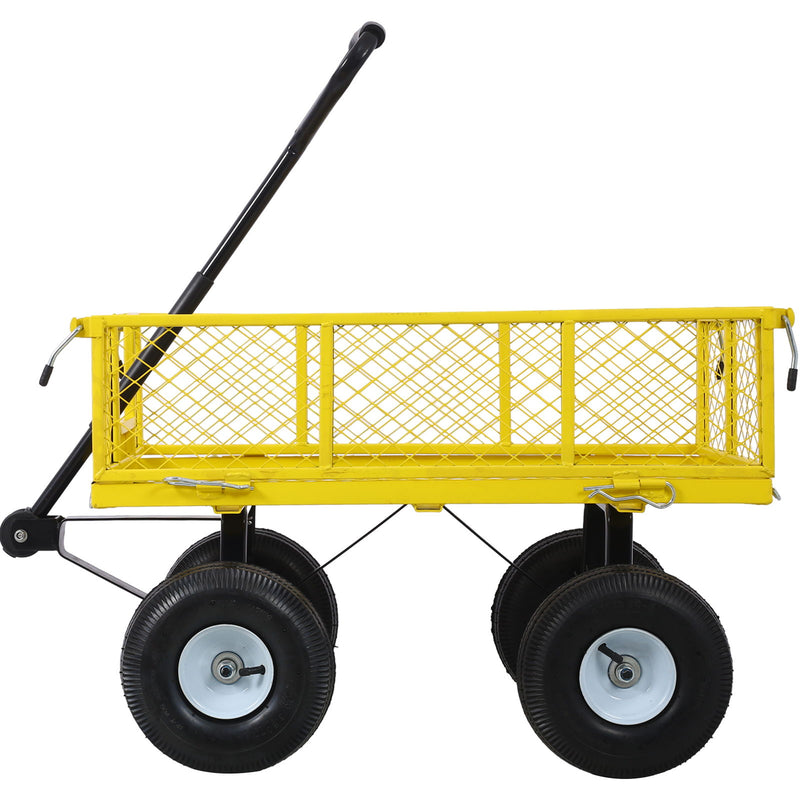 Heavy Duty Steel Garden Cart With Sides