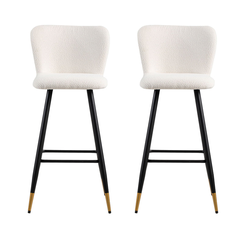 Modern Style Barstool, Tipped Ends, Suitable For Various Decoration Styles - White