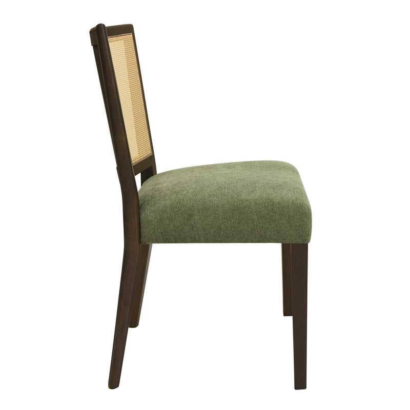 Mid Century Rattan Dining Chair Without Arms Set