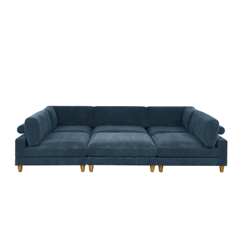 Modern Modular Sectional With Adjustable Back Support