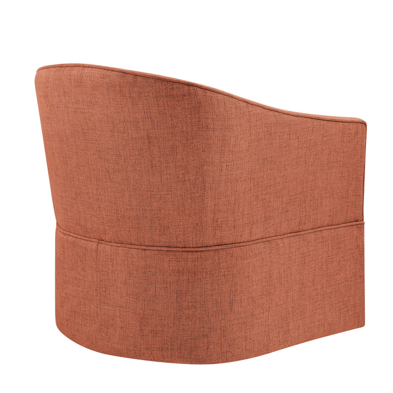 Solitude - Skirted Swivel Accent Chair With Hemp Like