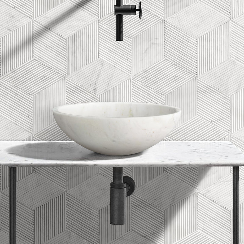 Bathroom Vessel Sink, Circular Design