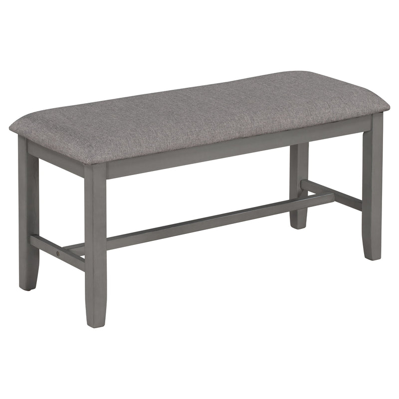 6 Piece Rectangular Dining Table Set With 4 Chairs And Bench