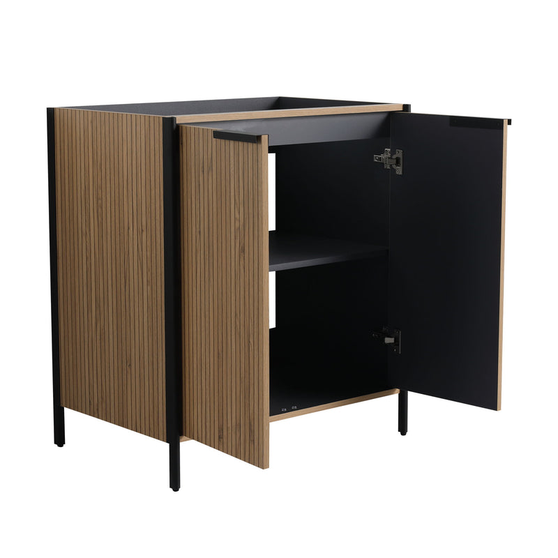 Contemporary Freestanding Bathroom Vanity With Adjustable Shelves