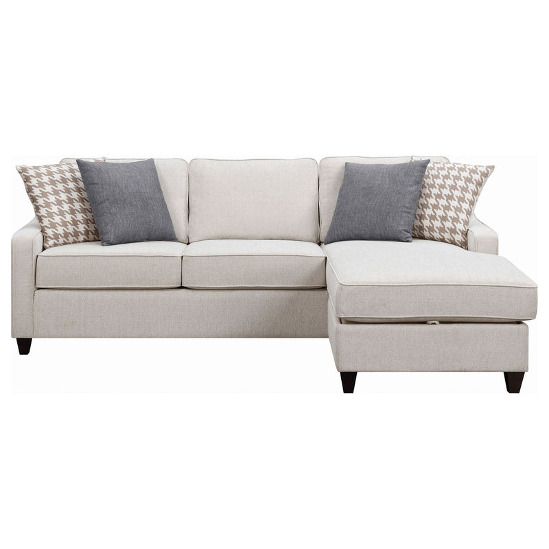 Isla - L-Shaped Sectional Sofa With Pillows - Beige