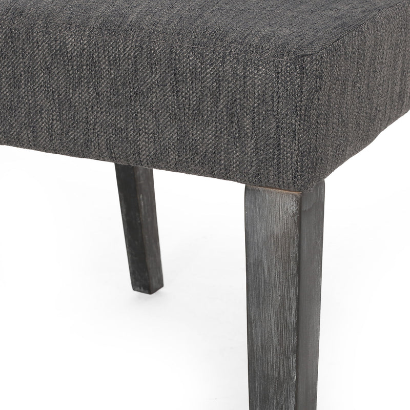 Contemporary Dining Chair With Upholstered Seating And Tapered Legs