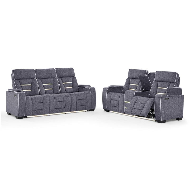 Austin - Recliner With Storage Arms - Gray