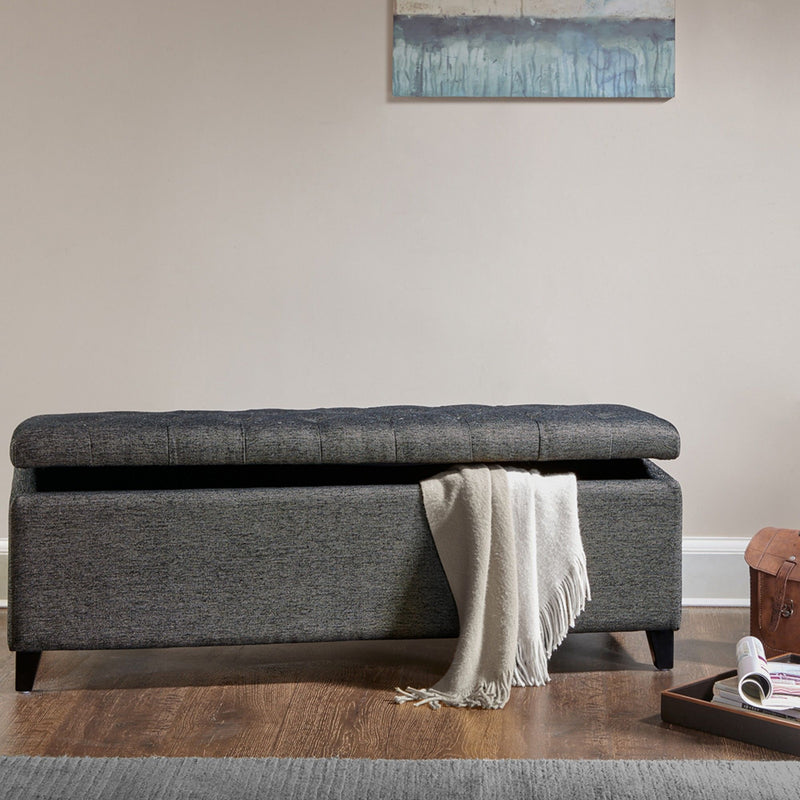 Elegant Design Tufted Top, Soft Close Storage Bench