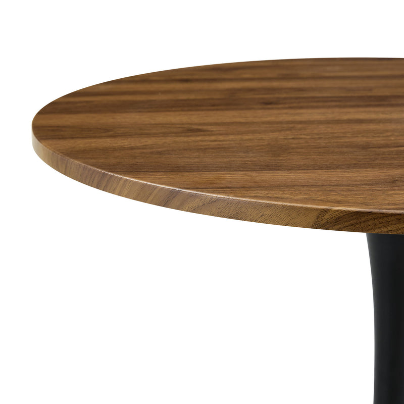 Round Dining Table For Kitchen - Black / Walnut