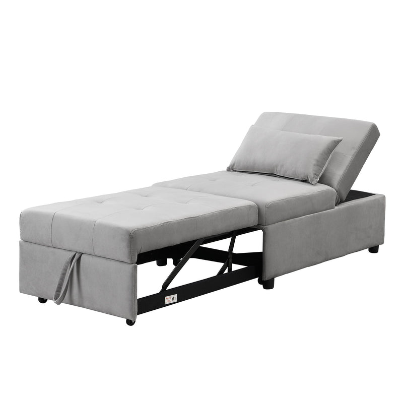 Folding Ottoman Sofa Bed - Gray