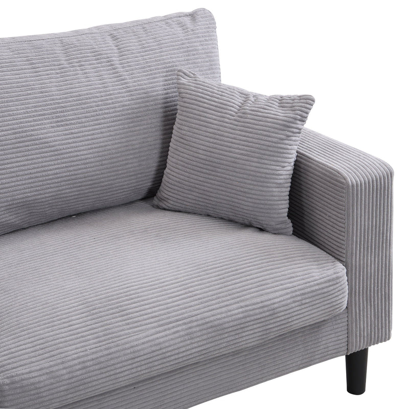 Modern Upholstered 2 Piece Sofa Set With 3 Seater And 2 Seater