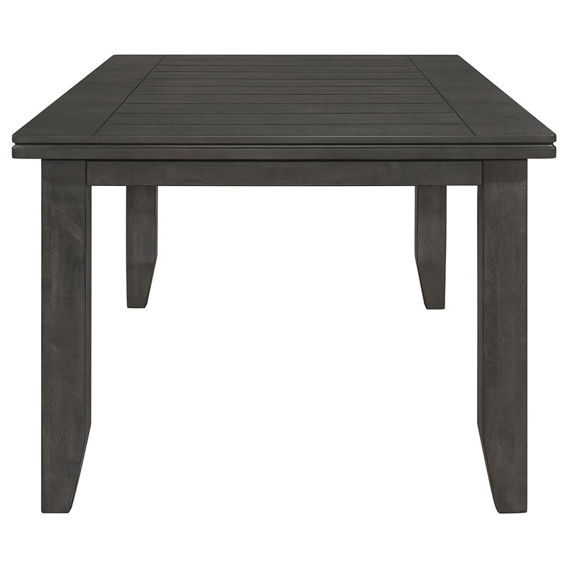 Dexter - Rectangular Plank Top Dining Table - Dark Gray